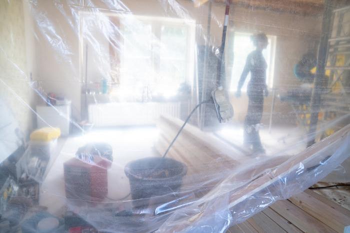 Dust sheet screens off building work.jpg