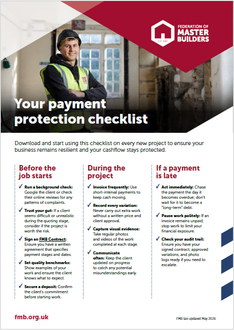 Builder's payment protection checklist