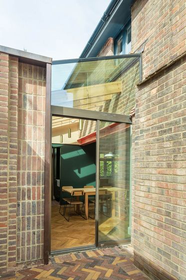 Brickwork detail compliments the original 1920's house