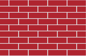 Cavity wall brick pattern