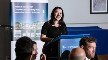 Monica Lennon MSP addresses guests 1, Scotland blog Oct 2023