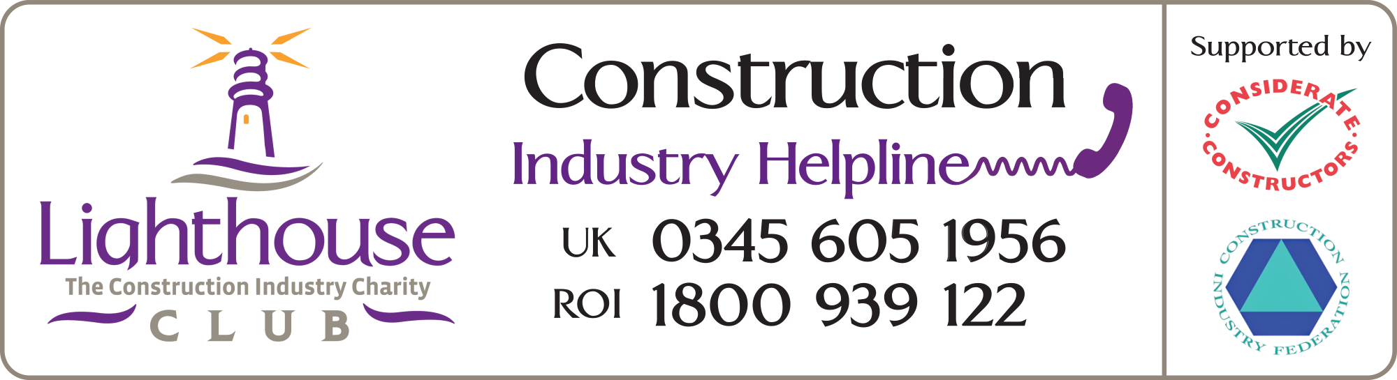 Lighthouse Club Construction industry helpline logo