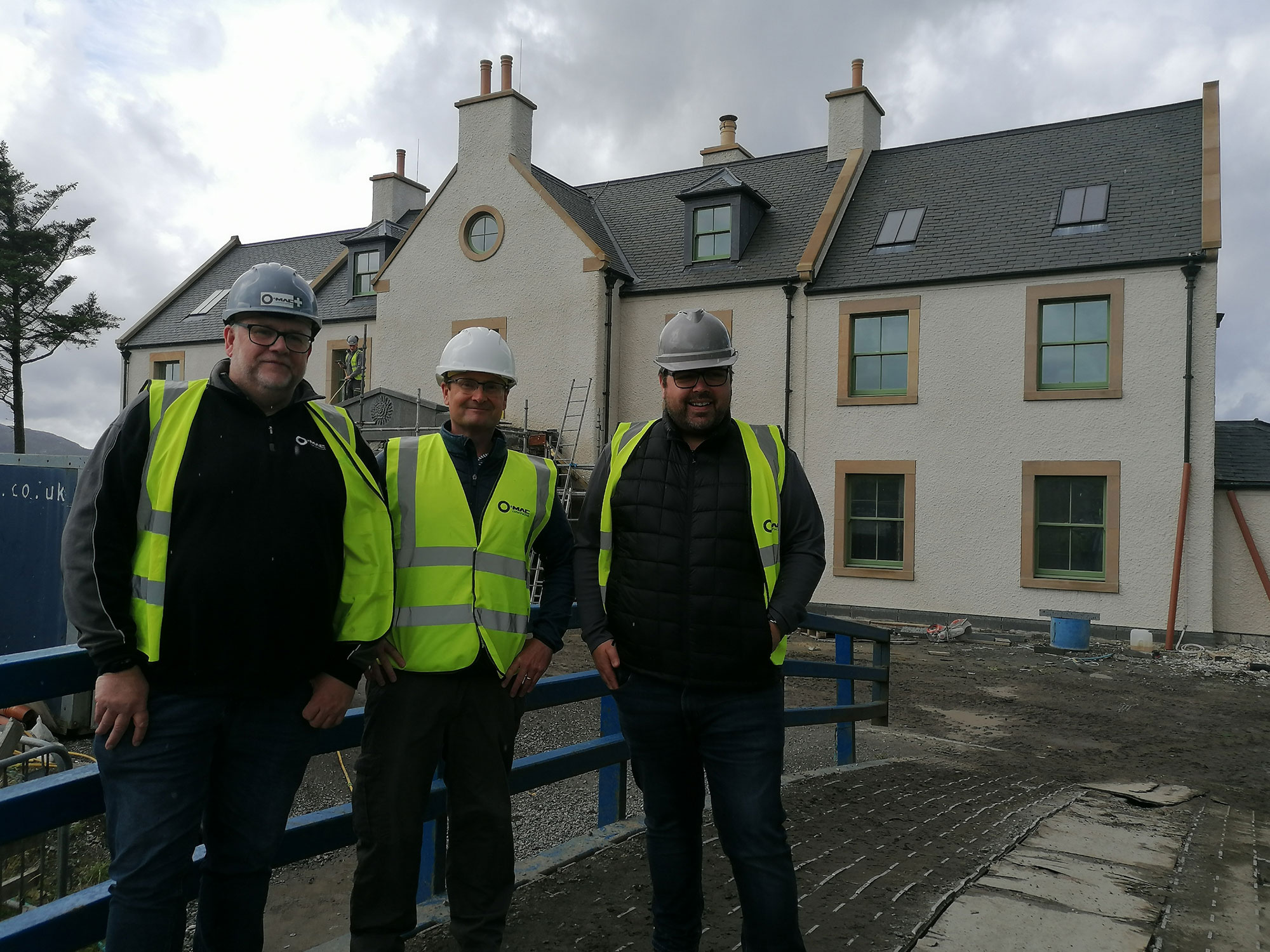 Stewart Hoblyn, Gordon Nelson and Mark-Macdonald, FMB member O'Mac Construction Limited